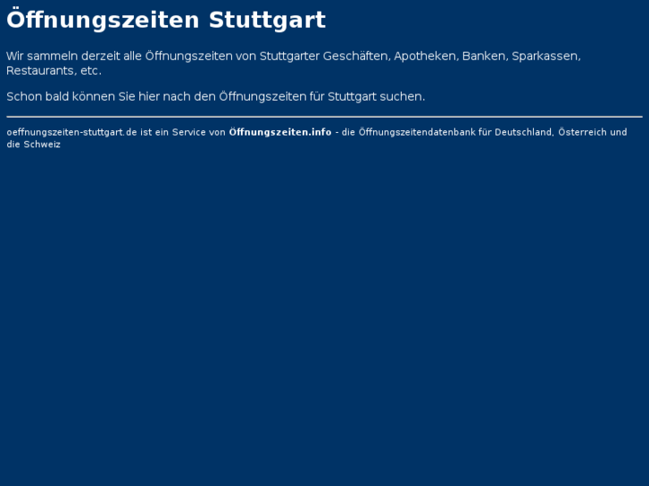 www.oeffnungszeiten-stuttgart.de