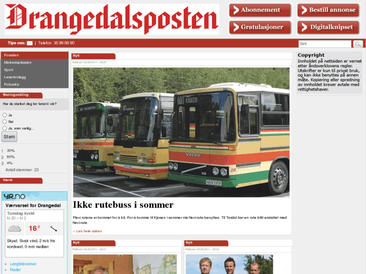 www.drangedalsposten.no