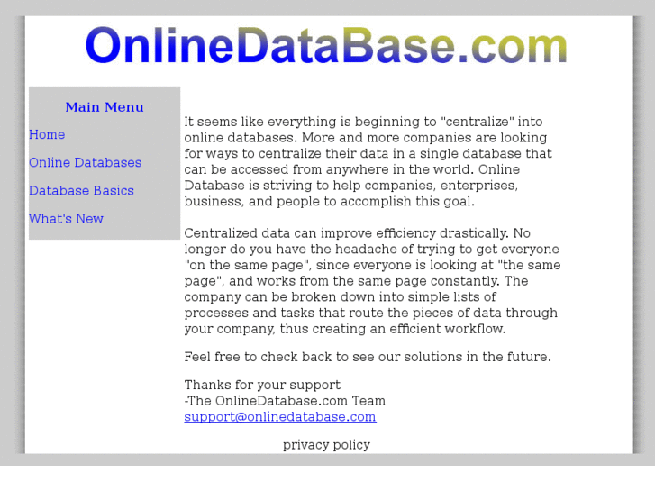 www.onlinedatabase.com