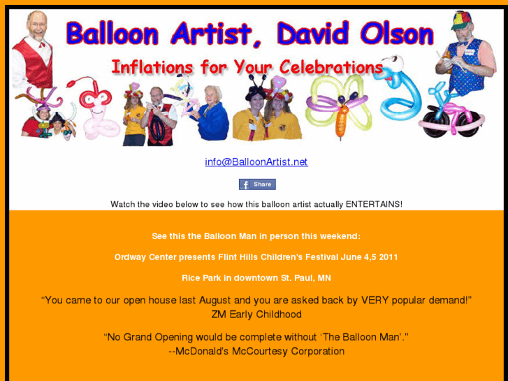www.davidolsonballoonman.com
