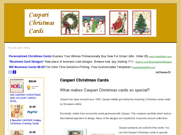 www.casparichristmascards.com