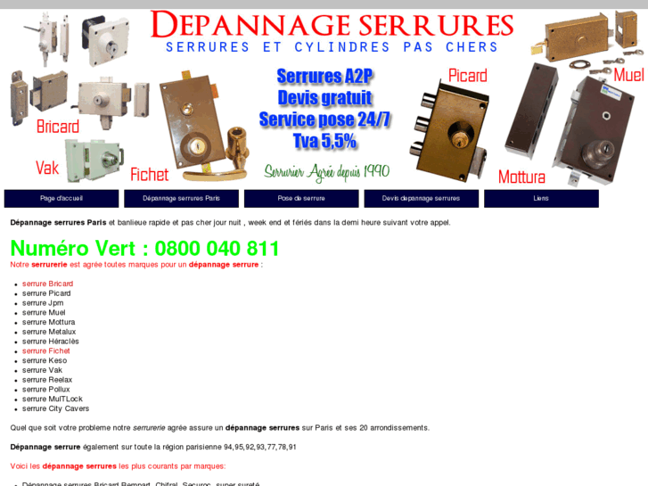 www.depannageserrure.net