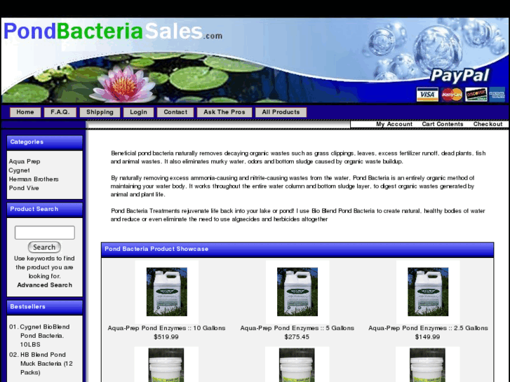 www.pondbacteriasales.com