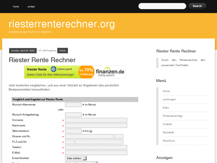 www.riesterrenterechner.org