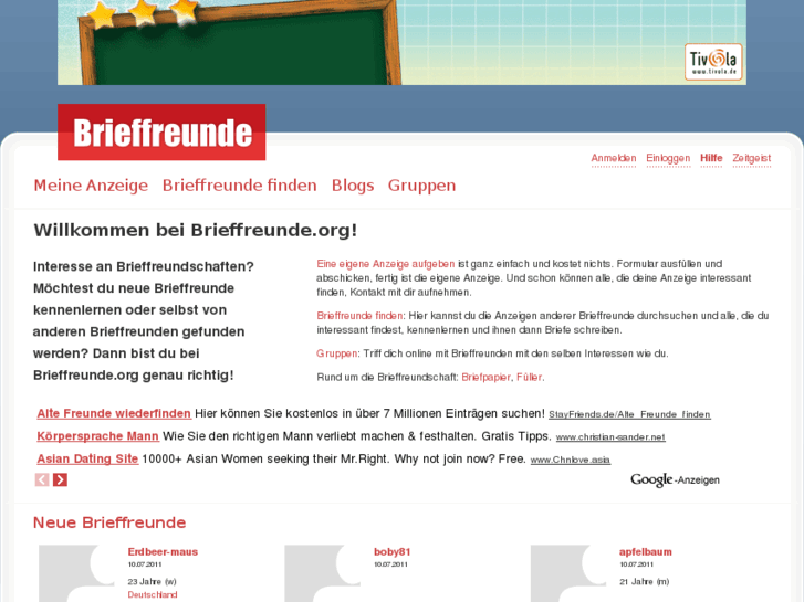 www.brieffreund.org