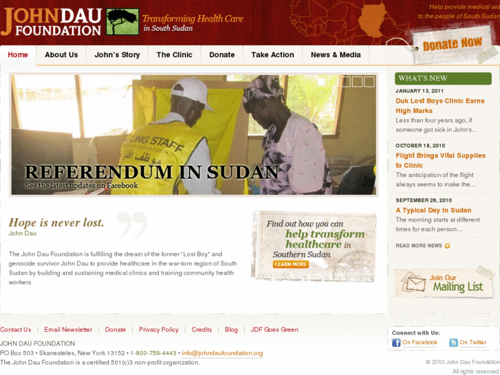 www.johndausudanfoundation.org