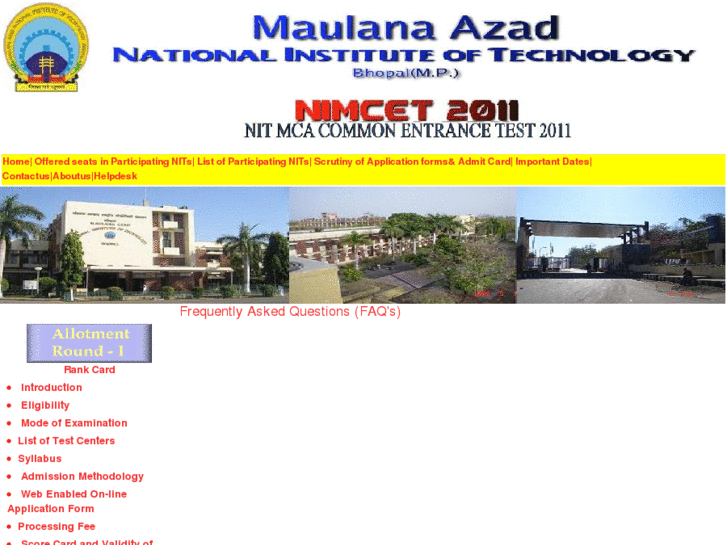 www.nimcet2011nitb.in