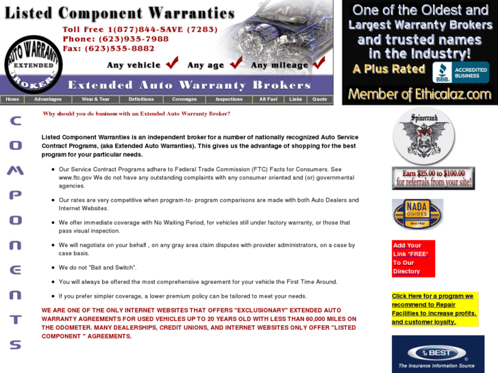 www.listedcomponentwarranties.com