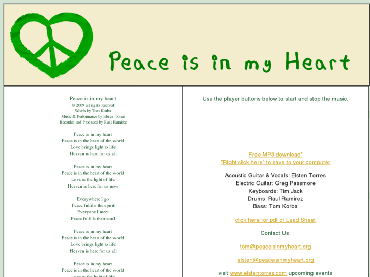 www.peaceisinmyheart.org