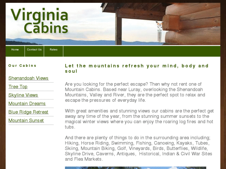 www.virginia-vaction-cabin-rentals.com