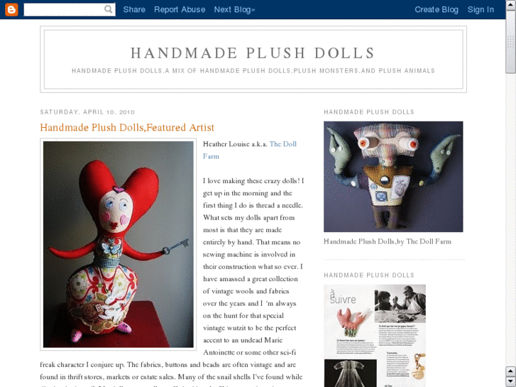 www.handmadeplushdolls.com