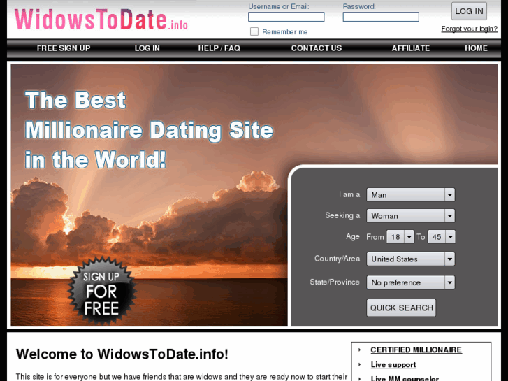 widows and widowers dating website