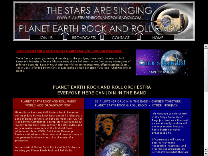 www.planetearthrockandrollradio.com