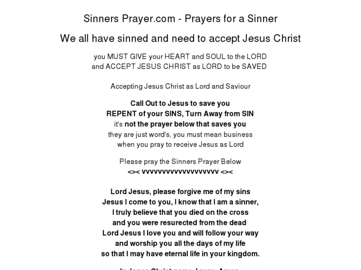 www.sinners-prayer.com