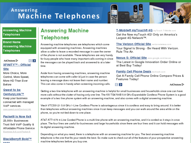 www.answeringmachinetelephones.com