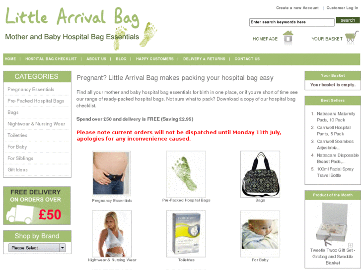 www.littlearrivalbag.com