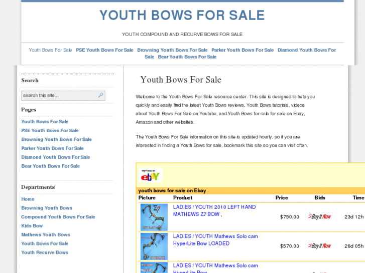 www.youthbowsforsale.com