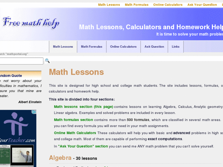 www.mathportal.org