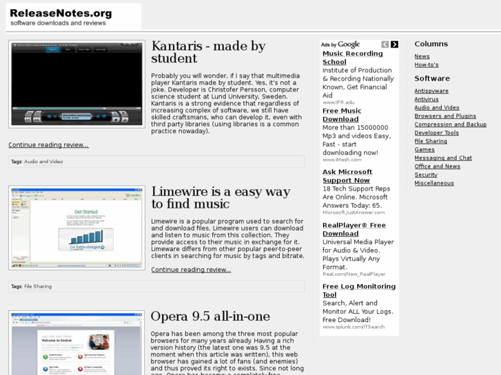 www.releasenotes.org