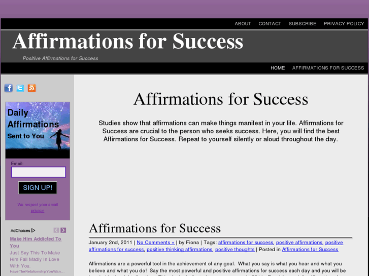 www.affirmationsforsuccess.net