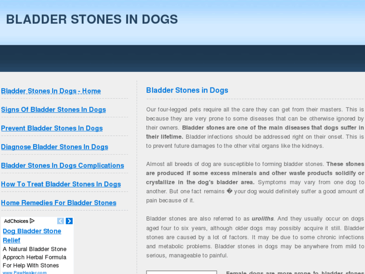 www.bladderstonesindogs.com