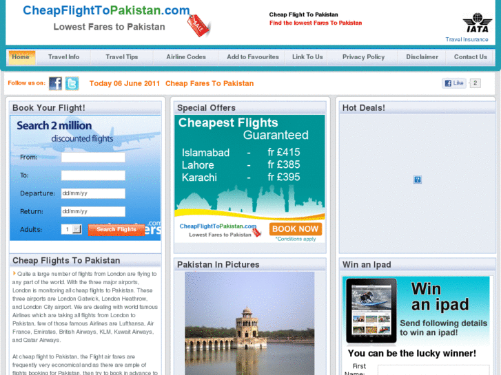 www.cheapflighttopakistan.com