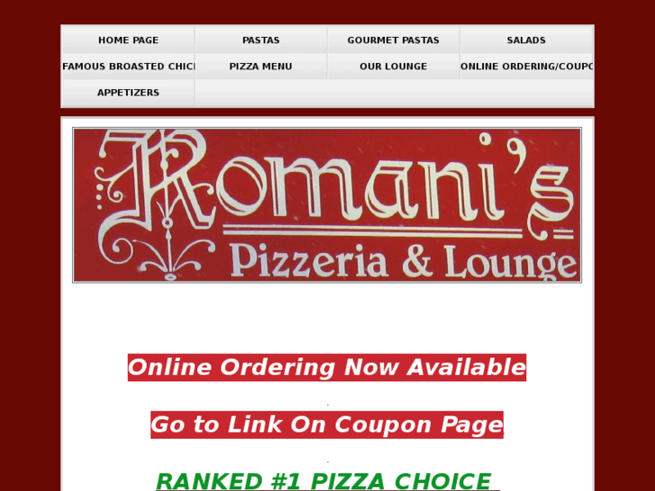 www.romanispizza.com