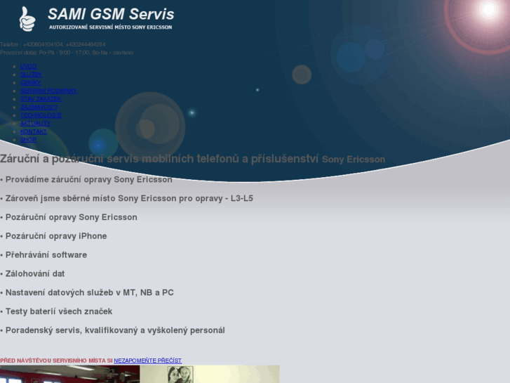www.servis-sonyericsson.cz