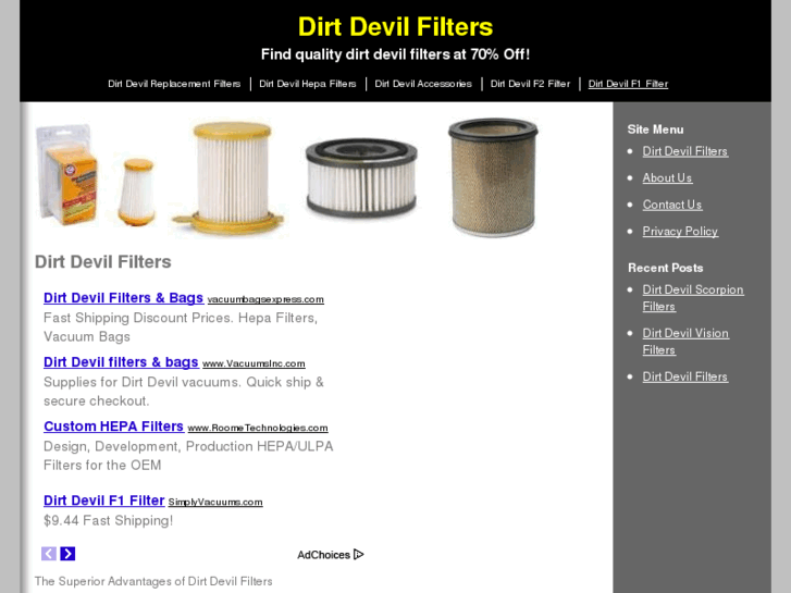 www.dirtdevilfilters.org