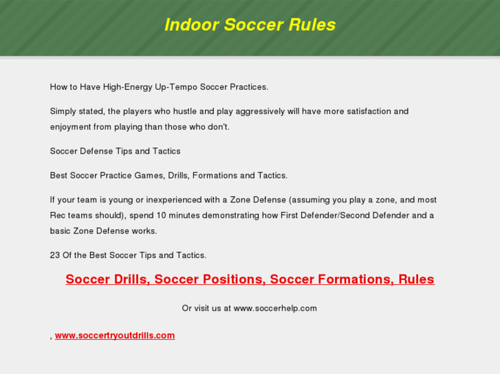 www.indoorsoccerrules.net