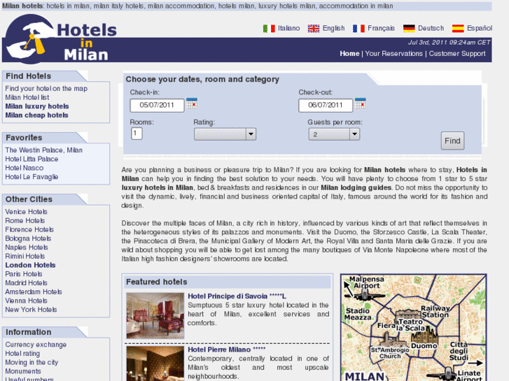 www.hotelsinmilan.it