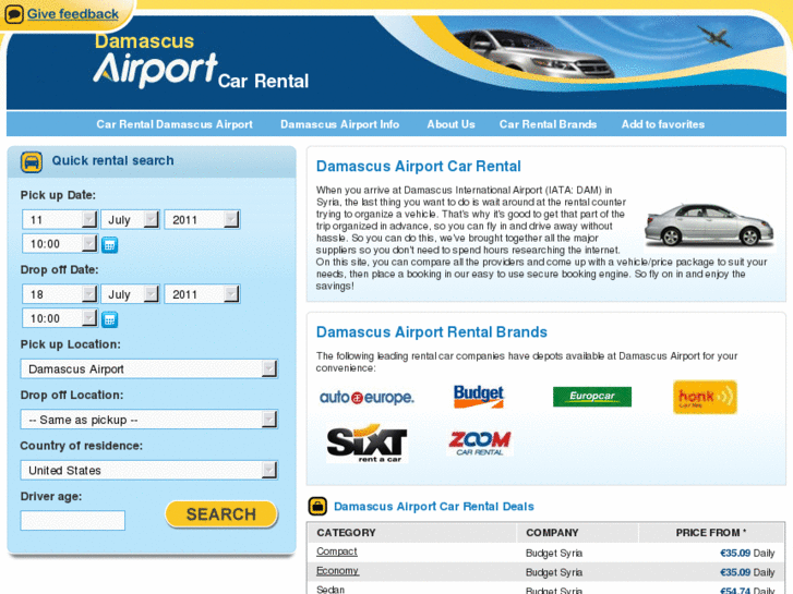 www.damascusairportcarrental.com