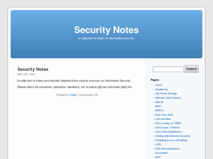 www.securitynotes.info