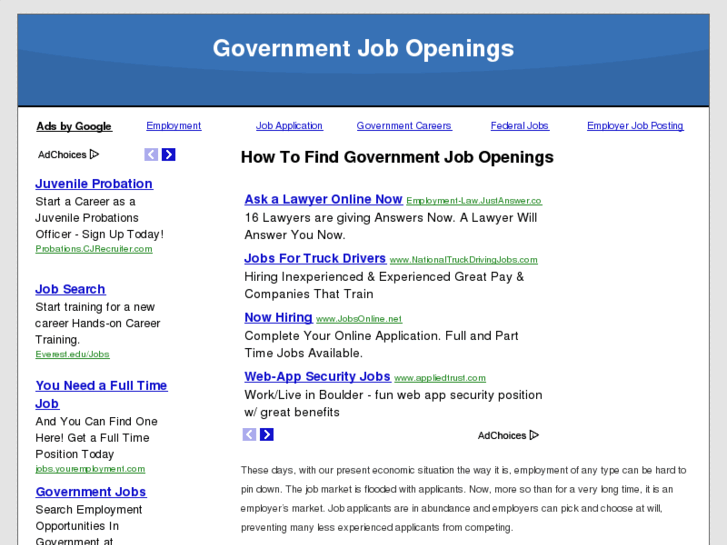 www.governmentjobopenings.net