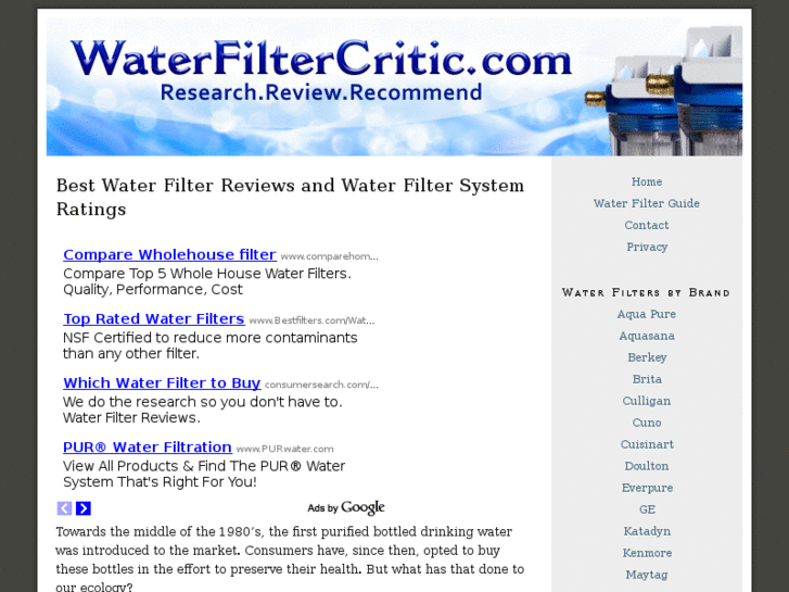 www.waterfiltercritic.com