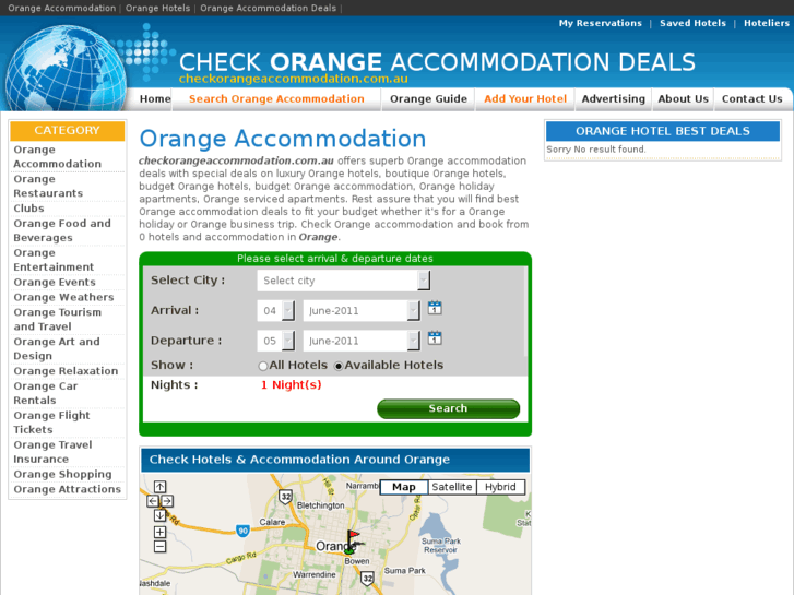 www.checkorangeaccommodation.com.au