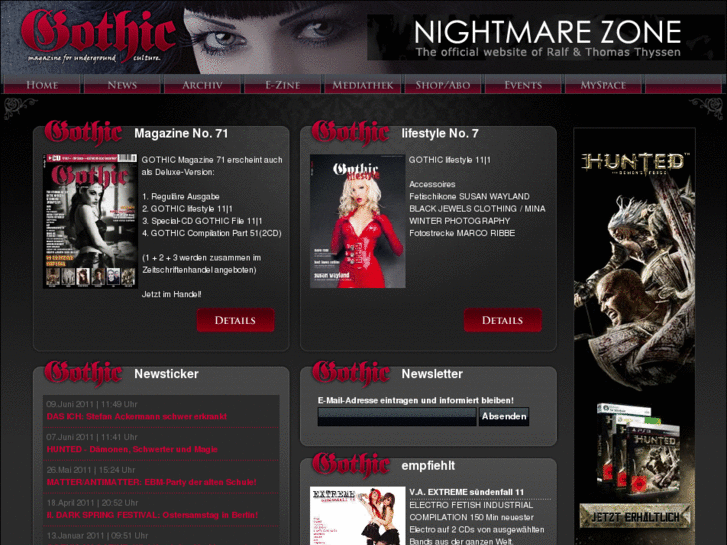 www.gothic-magazine.de