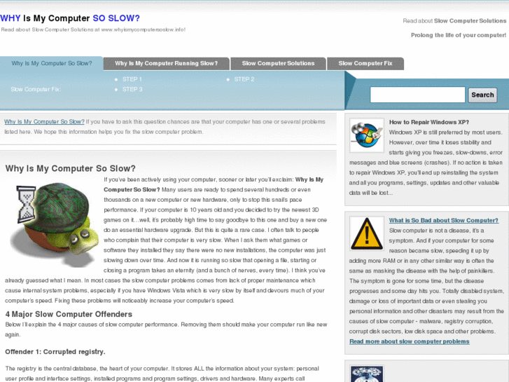 www.whyismycomputersoslow.info
