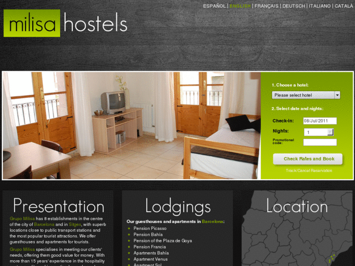 www.milisahostels.com