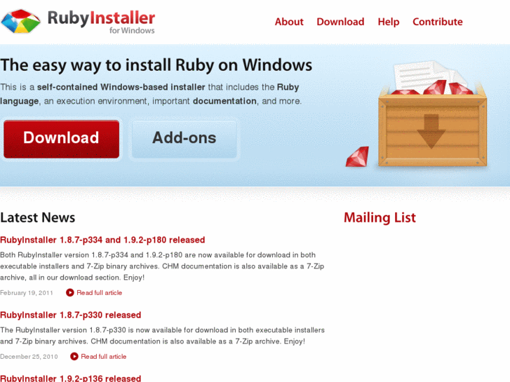 www.rubyinstaller.org