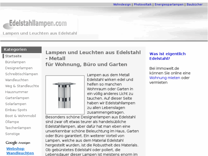 www.edelstahllampen.com