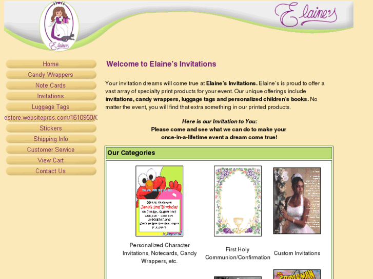 www.elainesinvitations.com