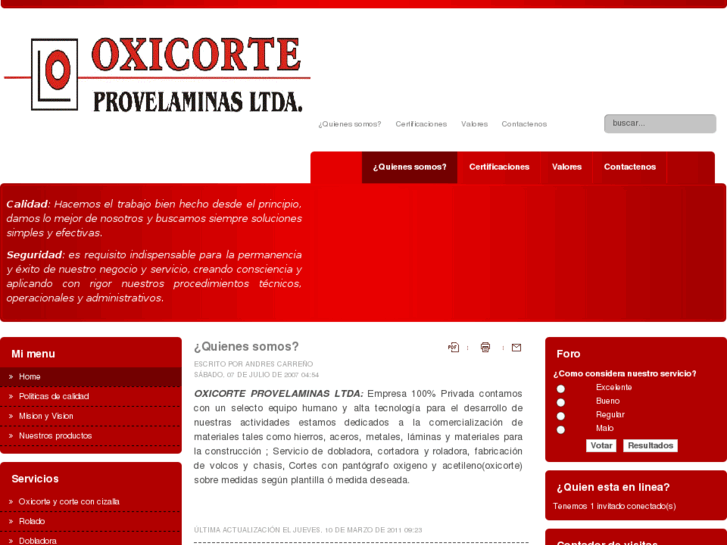 www.oxicorteprovelaminas.com