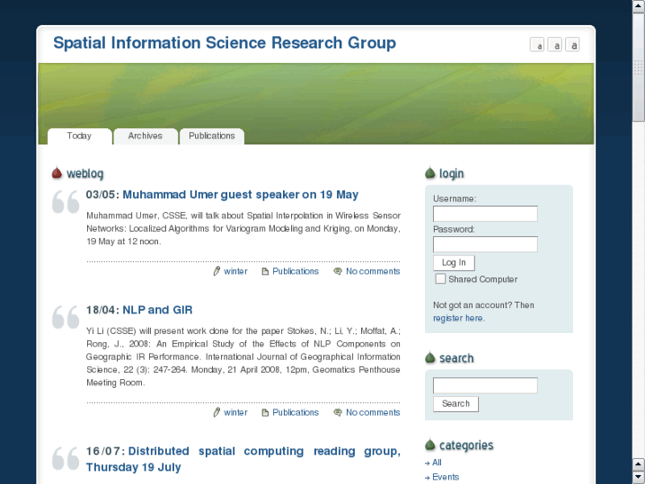 www.spatialinformationscience.org