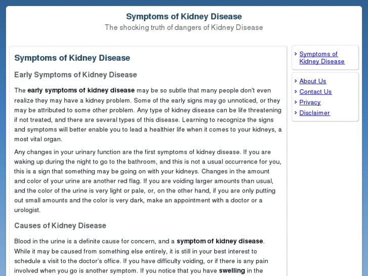 www.symptomsofkidneydisease.net