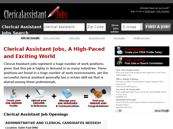 www.clericalassistantjobs.com