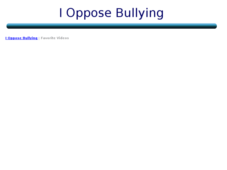 www.iopposebullying.org