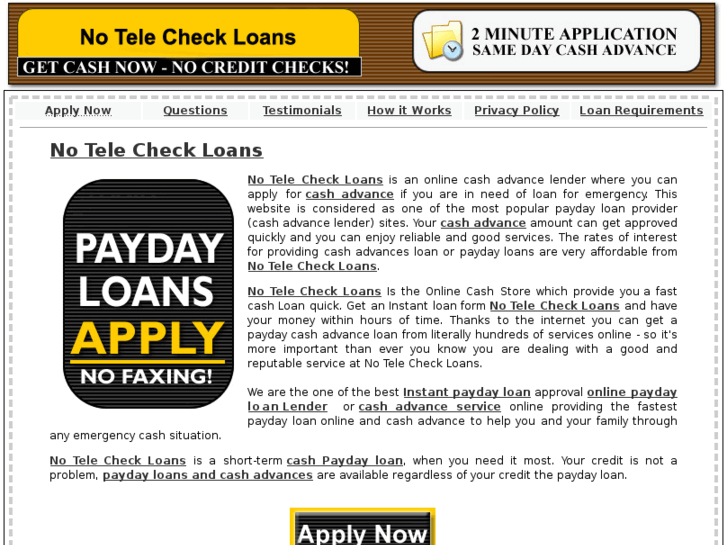 www.notelecheckloans.net