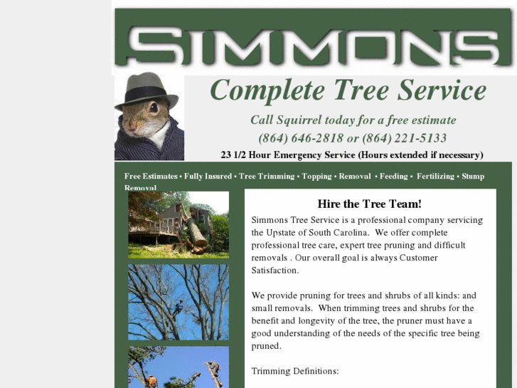 www.simmonstreeservice.com