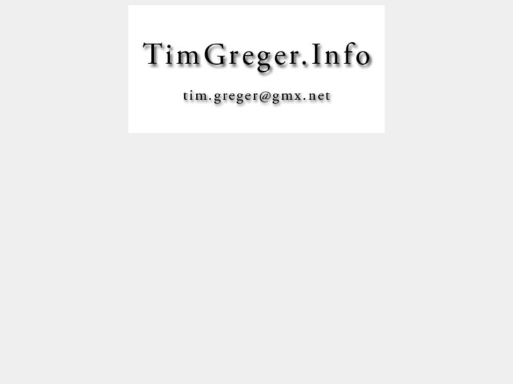 www.timgreger.info